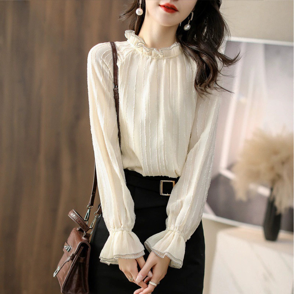 ZARA Women Casual Korean Style Lace Loose Slim Fit Shirt